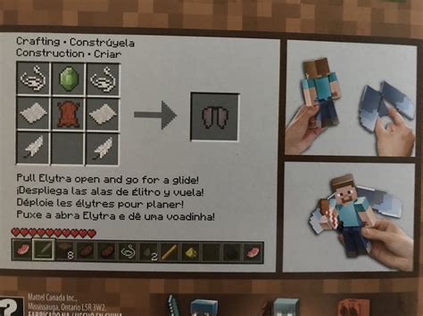 There is shown an elytra crafting recipe even though you can’t make it : r/Minecraft