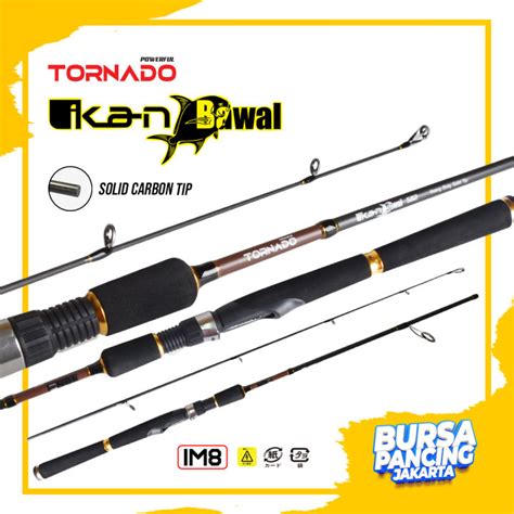 Tornado Joran Spinning Ikan Bawal Carbon Solid Sambung Cm Cm