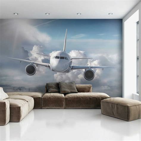 Fototapeten Ein Flugzeug In Den Wolken N U Online Shop Uwalls De