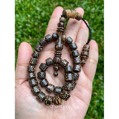 Raya 2024 KAYU 33 Wooden Tasbih With Tube Model Wooden Tasbih For The