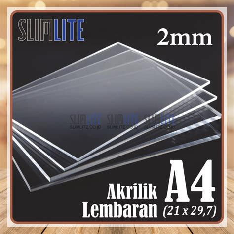 Jual Akrilik Lembaran A4 2mm Clear Slimlite Co Id