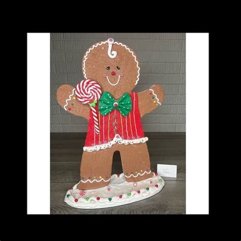 Valerie Parr Hill Huge Gingerbread Man Cookie 19 Tall Etsy Australia