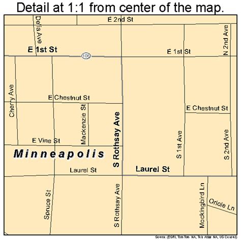 Minneapolis Kansas Street Map 2047075