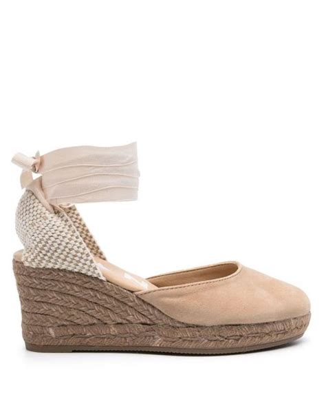 Maneb Hamptons Suede Low Wedge Espadrilles In Natural Lyst