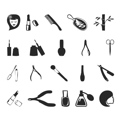 Vector Beauty Cosmetics Icon Set 22037682 Vector Art At Vecteezy