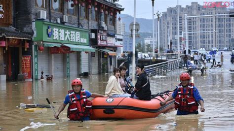 Thousands Evacuated As Flood Raze South China