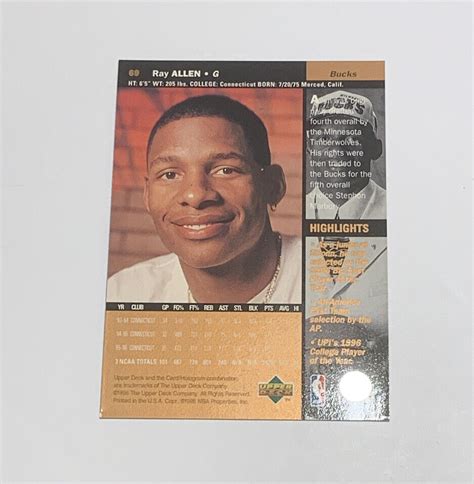 Upper Deck Ray Allen Rc For Sale Online Ebay