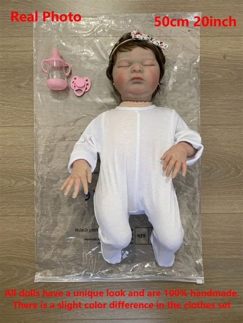 Realistic 20inch 50cm Soft Silicone Reborn Sleeping Doll With 3D