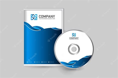 Premium Vector Business Blue Gradient Dvd Cover Template