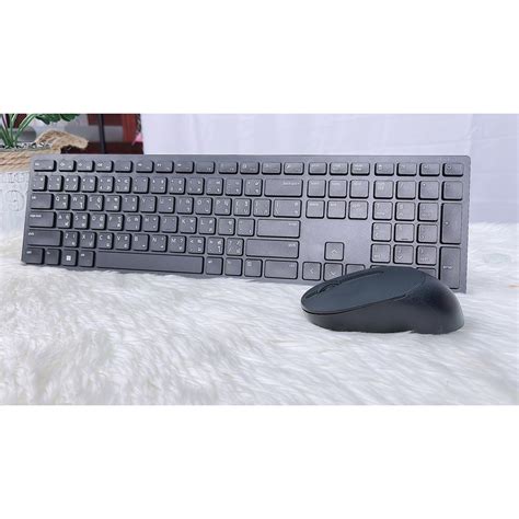 แป้นภาษาไทย Dell Km5221w Pro Wireless Keyboard 2 4ghz And Mouse รับประกัน 3ปี คีย์บอร์ด และ