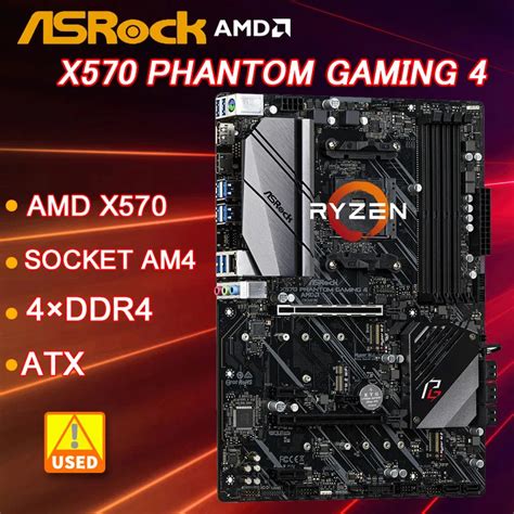 X570 Motherboard Asrock X570 Phantom Gaming 4 Socket Am4 4×ddr4 128gb