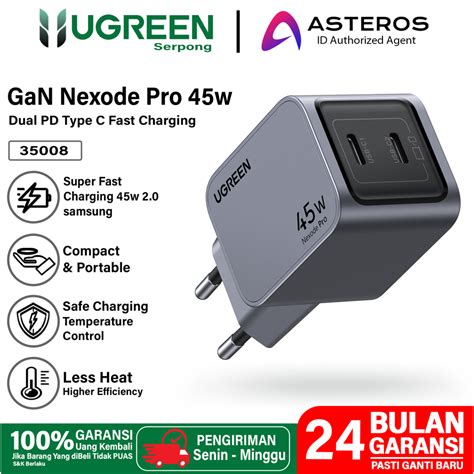 Jual Ugreen Wall Charger Gan Nexode Pro W Mini Super Fast Charging Pd