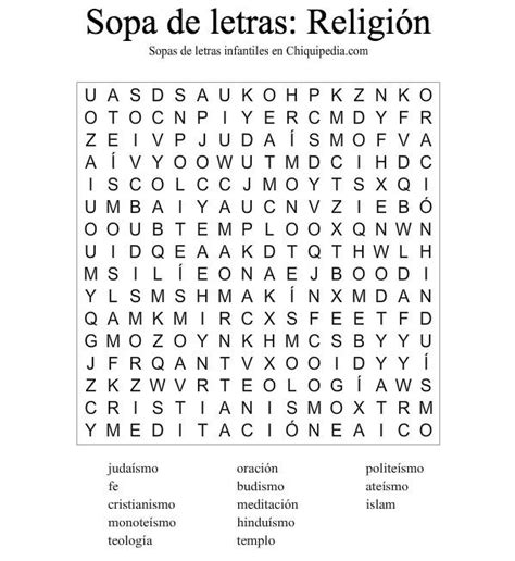 Sopa De Letras Archivos El Profesor De Religión