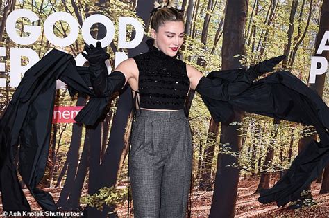 Florence Pugh Flashes Glimpse Of Her Toned Stomach In Crop Top As She