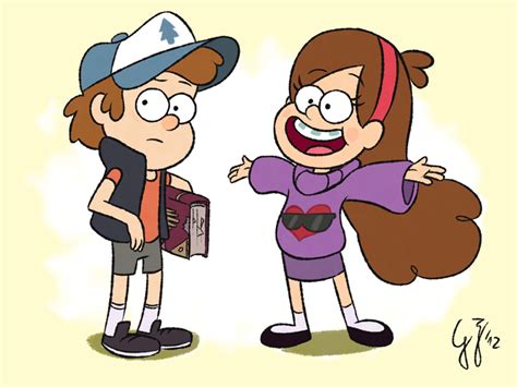 Gravity Falls Mabel Dipper And The Book By Glancojusticar On Deviantart