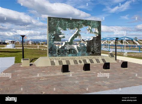 Malvinas Memorial At Plaza Islas Malvinas En Ushuaia Tierra Del Fuego