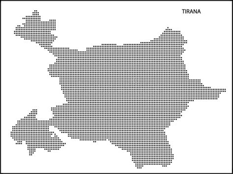 Mapa De La Ciudad Capital Tirana De Albania Con Punto Medio Vectorial