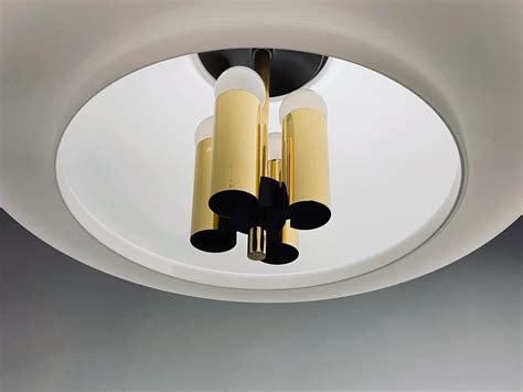 Glash Tte Limburg Opal Mushroom And Brass Pendant Light Chandelier