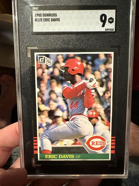 Sgc 9 Freshly Graded 224 1985 Donruss Eric Davis Rookie Card Rc Ebay