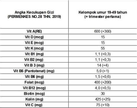 Ini Daftar Lengkap Kebutuhan Gizi Ibu Hamil Muda