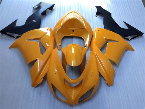 Free Customize Mold Fairing Kit For Kawasaki Ninja ZX10R 06 07 Yellow