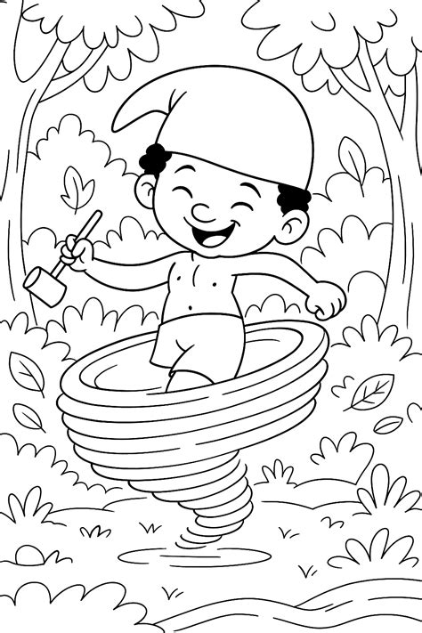Redemoinho Saci Perere Desenho - Desenhos de Saci Pererê para Imprimir e Colorir