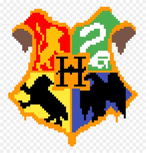 Hogwarts Crest Pixel Art