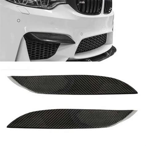 Dry Carbon Fiber Front Bumper Air Vent Eyelid Cover Fit For Bmw M M