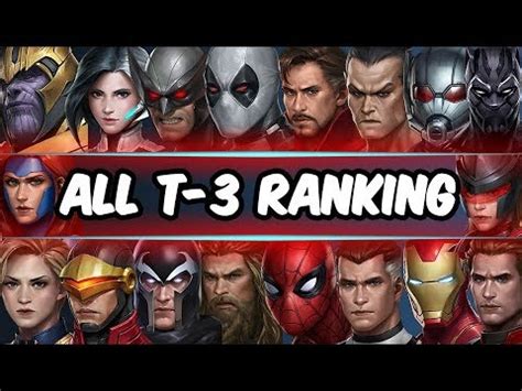 All T Ranking Pvp Pve Combination Marvel Future Fight Youtube