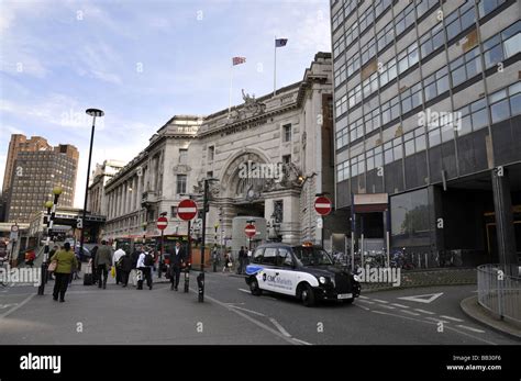 Waterloo station London approach Stock Photo - Alamy