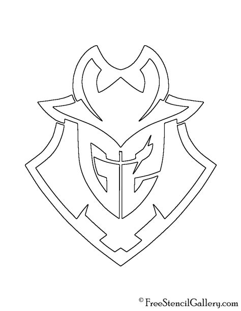 G2 Esports Logo Stencil | Free Stencil Gallery