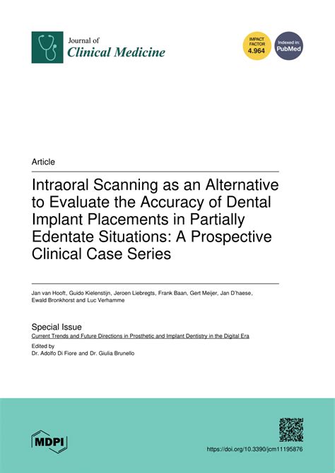 PDF Article Intraoral Scanning As An Alternative To Evaluate The