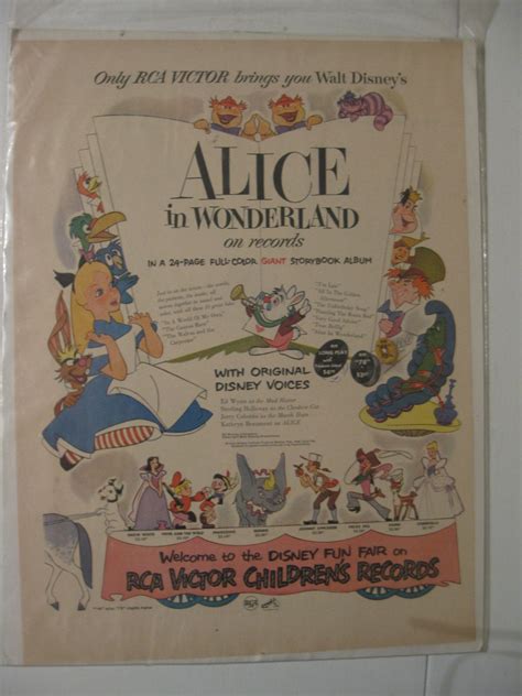 Alice In Wonderland Rca Advertising Poster 34 99 Via Etsy Disney Alice Disney Fun Alice