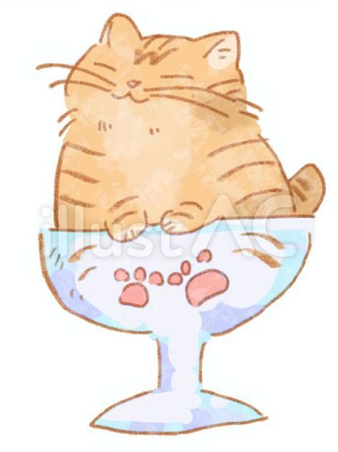 うつわに入った猫イラスト No 22897628／無料イラスト フリー素材なら「イラストac」