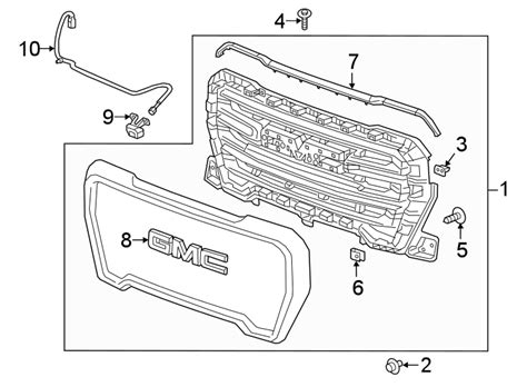 Gmc Sierra 1500 Grille Upper Lower 2022 Limited At4 84508682 Island Gm Duncan Bc