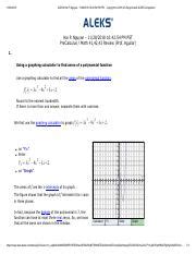 Using a graphing calculator to find zeros of a polynomial function.pdf - 11/28/2018 ALEKS Hai P ...