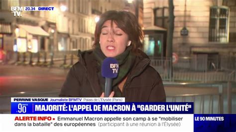 Emmanuel Macron Appelle La Majorité Présidentielle à Garder Son Unité Et à Se Mobiliser Dans