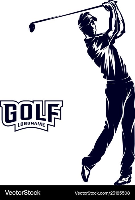 Golf Player Silhouette A Golf Player Royalty Free Vector