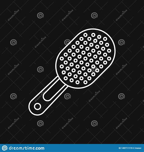 Logo D Ic Ne De Brosse De Cheveux Illustration Symbole De Signe De