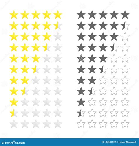 Gold Stars Rating Stock Vector Illustration Of Icon