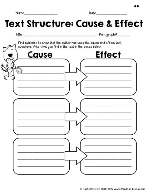 Informational Close Reading Text Structure Cause And Effect Lined