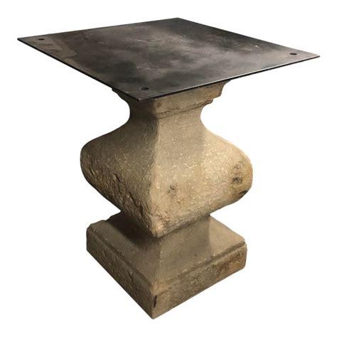 Traditional Stone Pedestal Table Base | Chairish