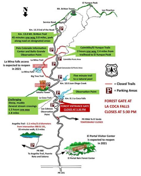 El Yunque National Forest Map