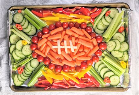 Football Veggie Tray - Easy Game Day Platter - Recipe by Blackberry Babe