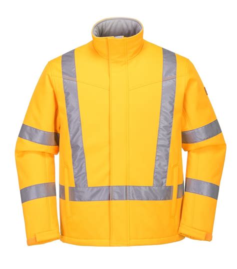 Trafic Fluorescent Hi Vis High Viz Visibility Workwear Safety Work Softshell Jacket Workwear