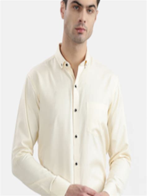 Buy V2 Value & Variety Men Cream Coloured Formal Shirt - Shirts for Men ...