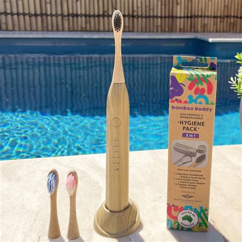 Adult Electric Bamboo Toothbrush Kit Plus Free Hygiene Pack