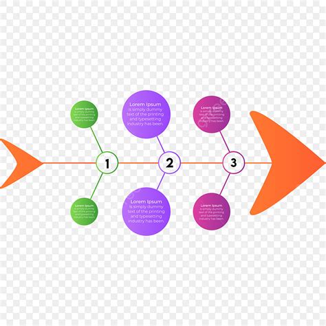 Fishbone Diagram Clipart Vector Colorful Fishbone Infographic Diagram