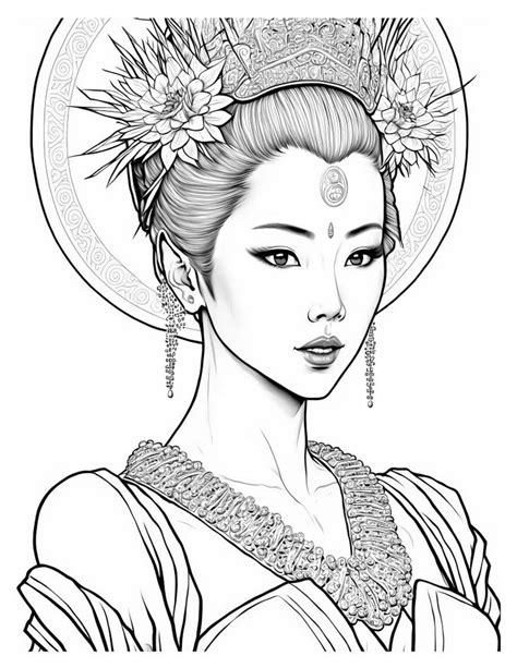 Geisha Drawing Geisha Art Geisha Tattoo Design Detailed Coloring