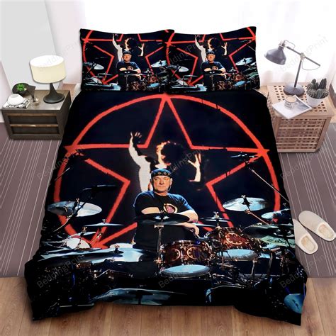 Rush Drummer Neil Peart Bed Sheet Duvet Cover Bedding Sets PLEASE NOTE